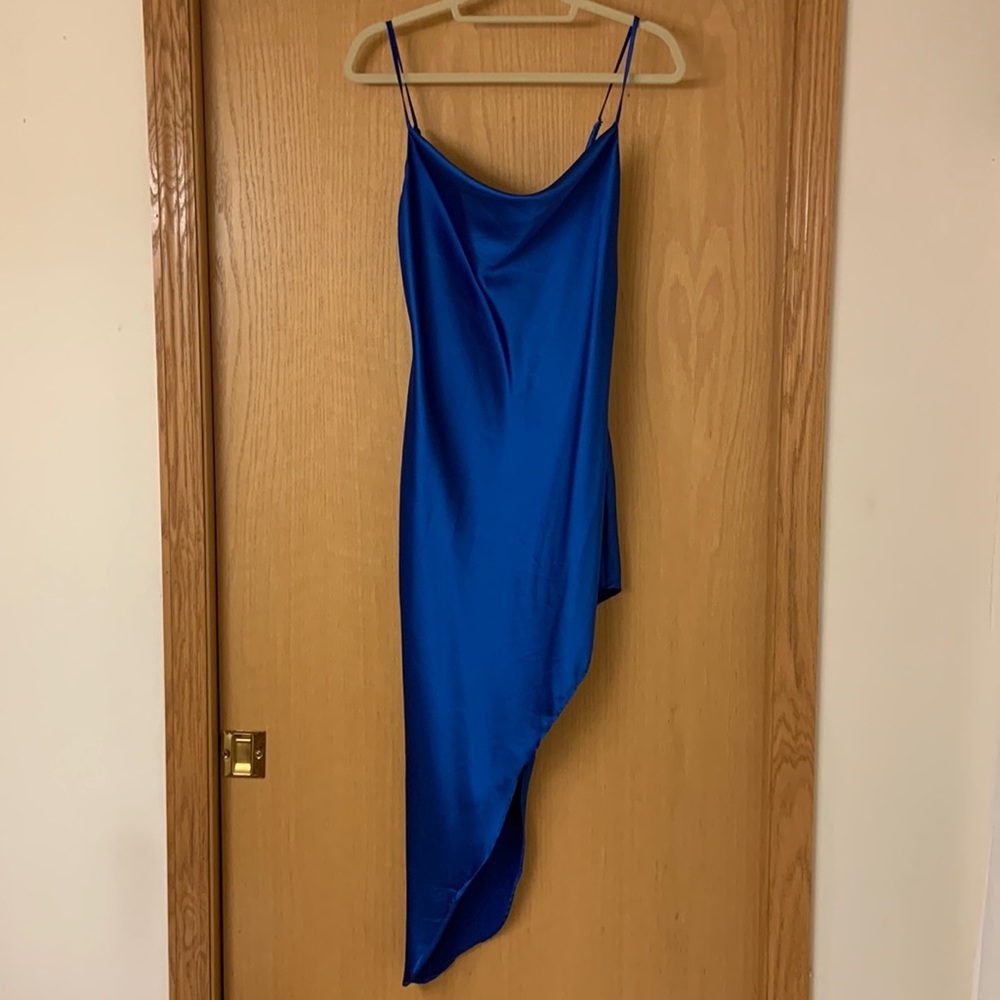 Satin Cowl Slip Dress